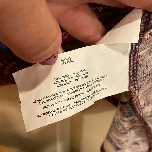 New! Vintage America Women's Printed Blouse Top (Italian Plum Floral) - Picture 9 of 9